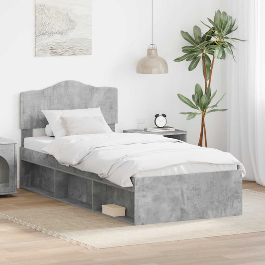 Bed Frame Concerte Grey 75 x 190 cm Solid Pine Wood
