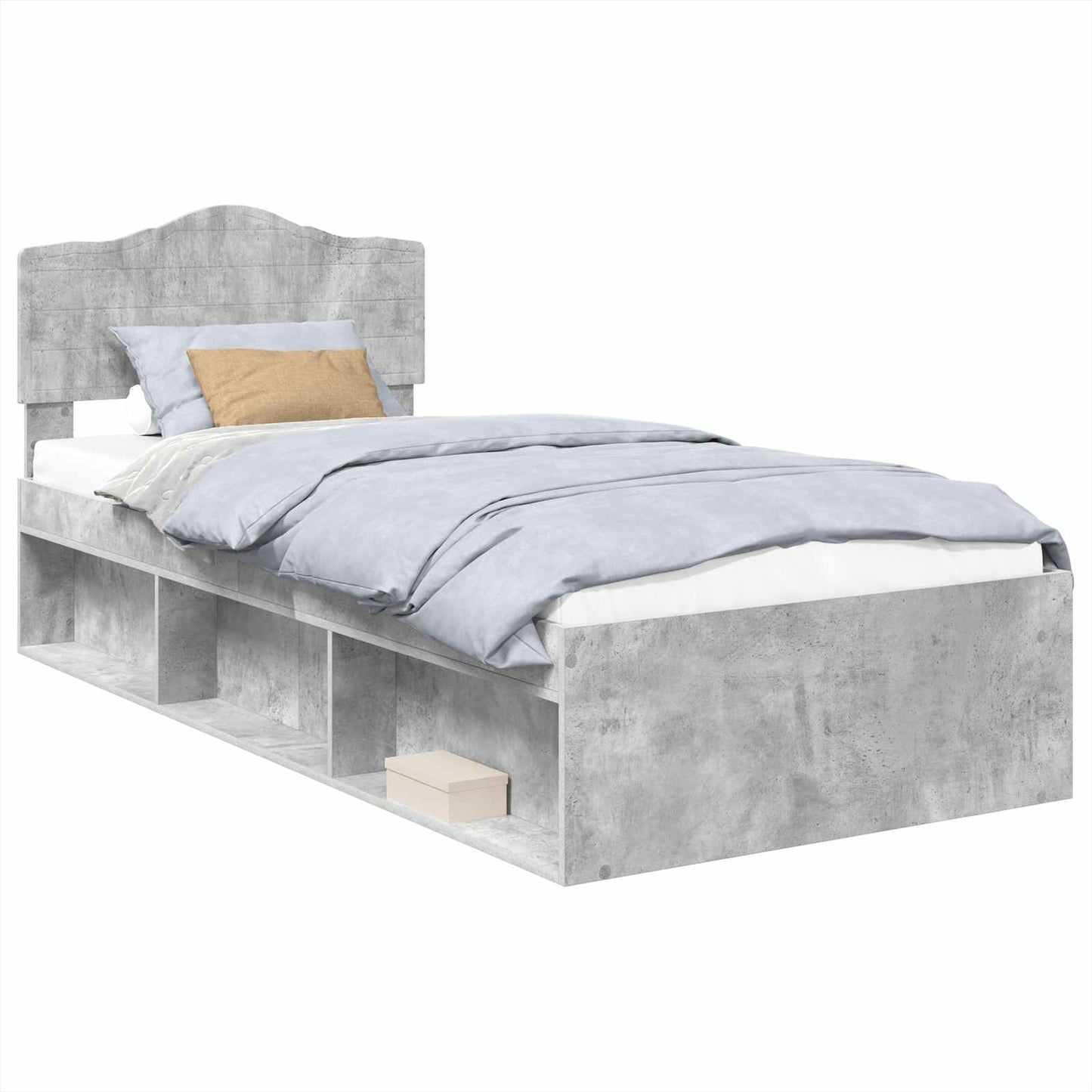 Bed Frame Concerte Grey 75 x 190 cm Solid Pine Wood