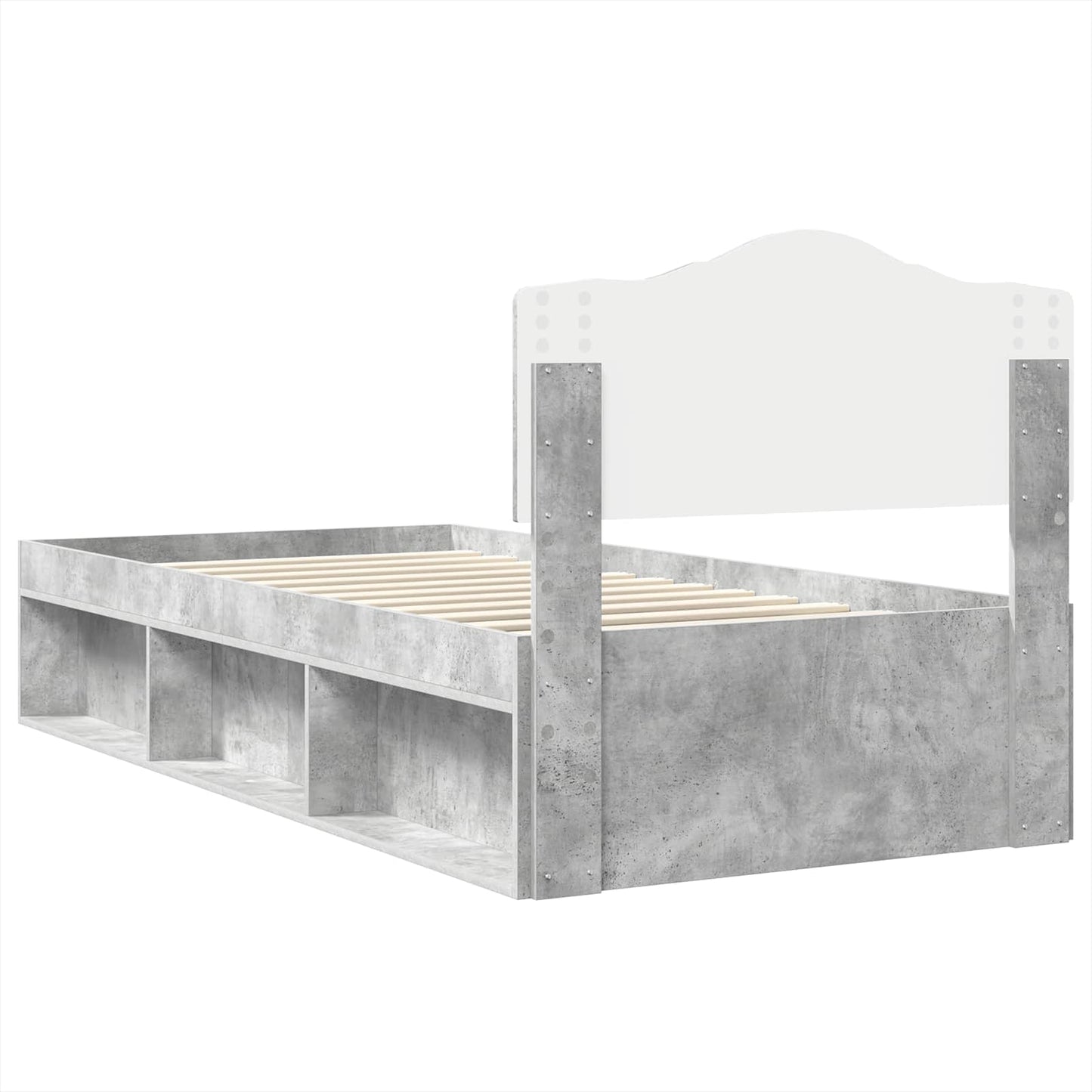 Bed Frame Concerte Grey 75 x 190 cm Solid Pine Wood