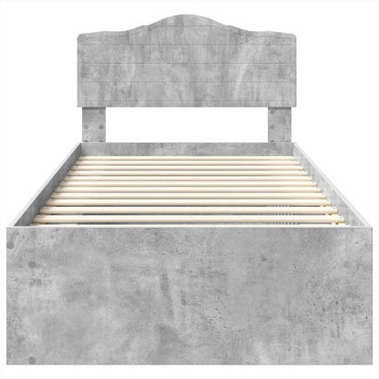Bed Frame Concerte Grey 75 x 190 cm Solid Pine Wood