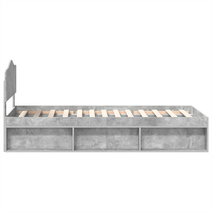 Bed Frame Concerte Grey 75 x 190 cm Solid Pine Wood