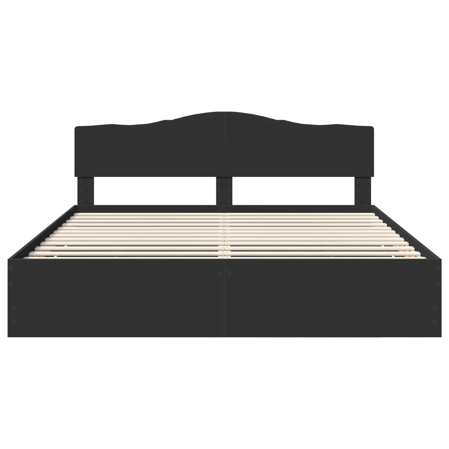Bed Frame with Drawer Black 200 x 200 cm Engineer Wood
