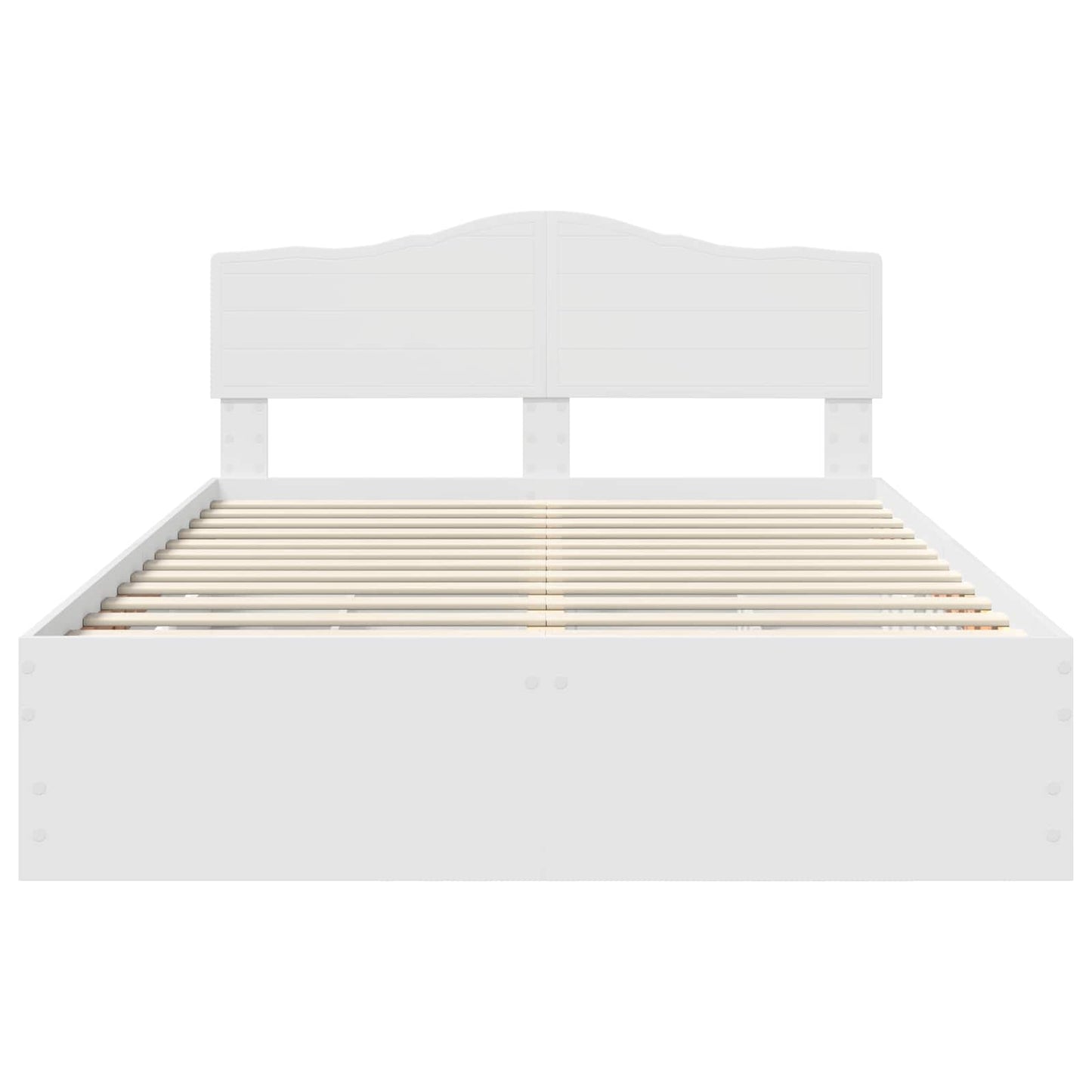 Bed Frame with Drawer White 160 x 200 cm Engineer Wood
