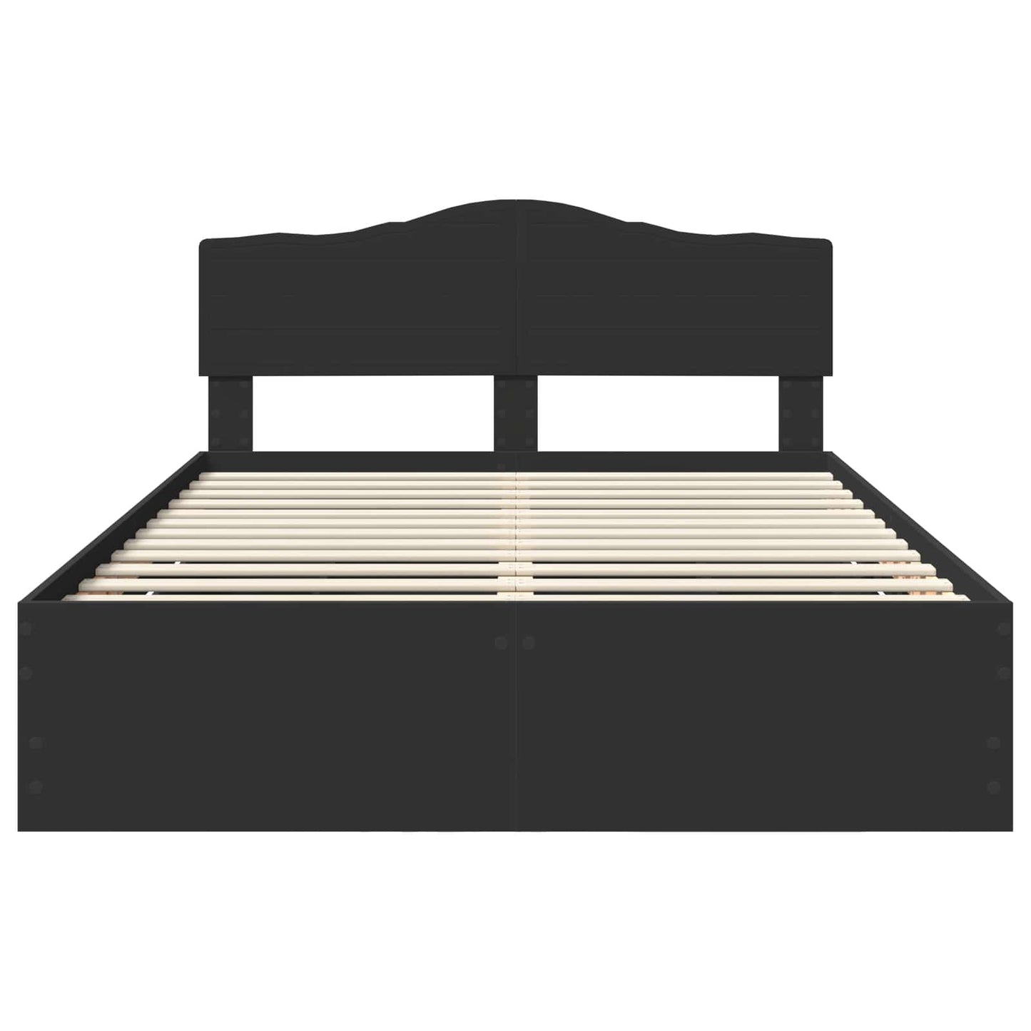 Bed Frame with Drawer Black 150 x 200 cm Engineer Wood