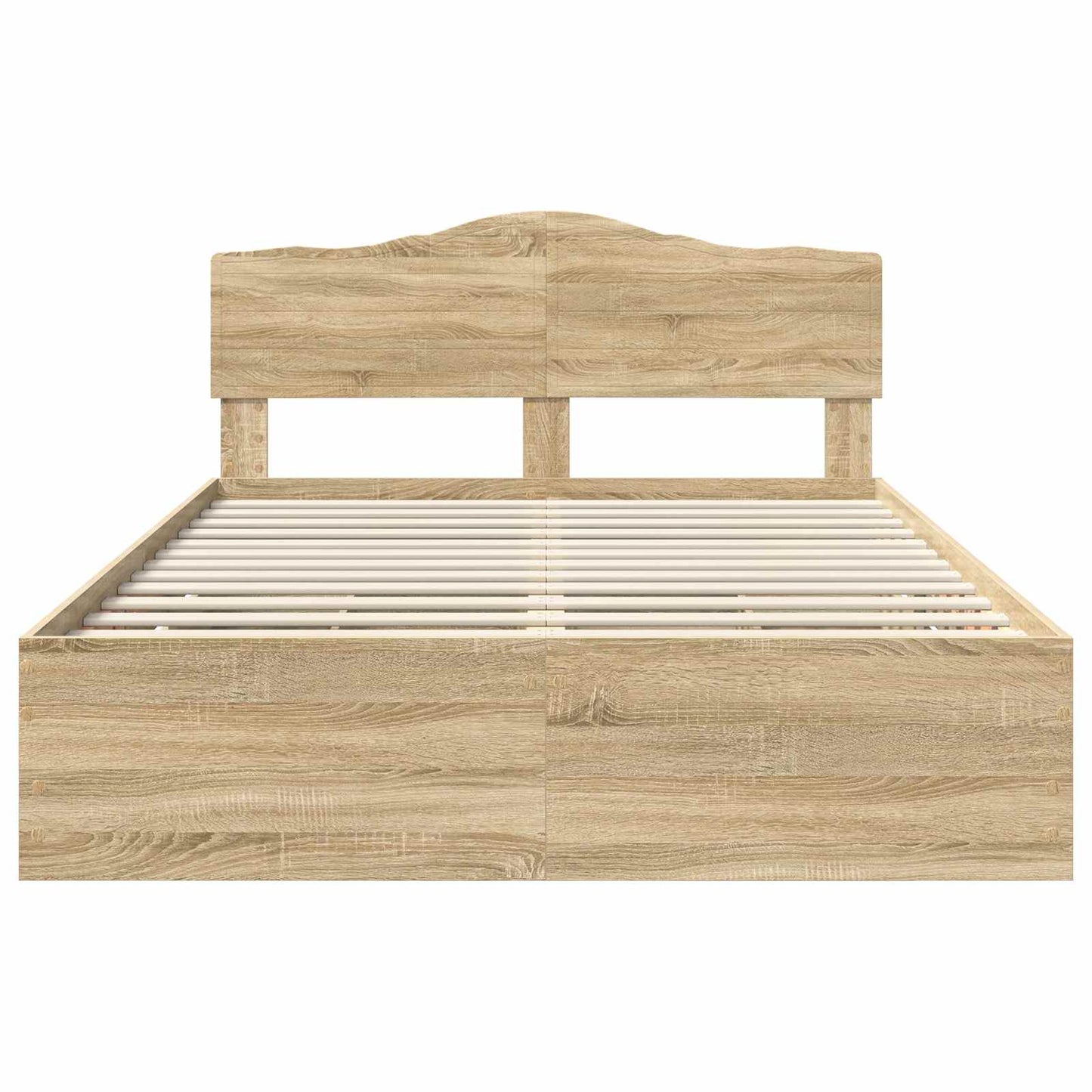 Bed Frame with Drawer Sonoma Oak 140 x 200 cm Engineer Wood
