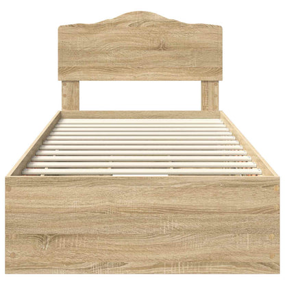 Bed Frame with Drawer Sonoma Oak 100 x 200 cm Engineer Wood