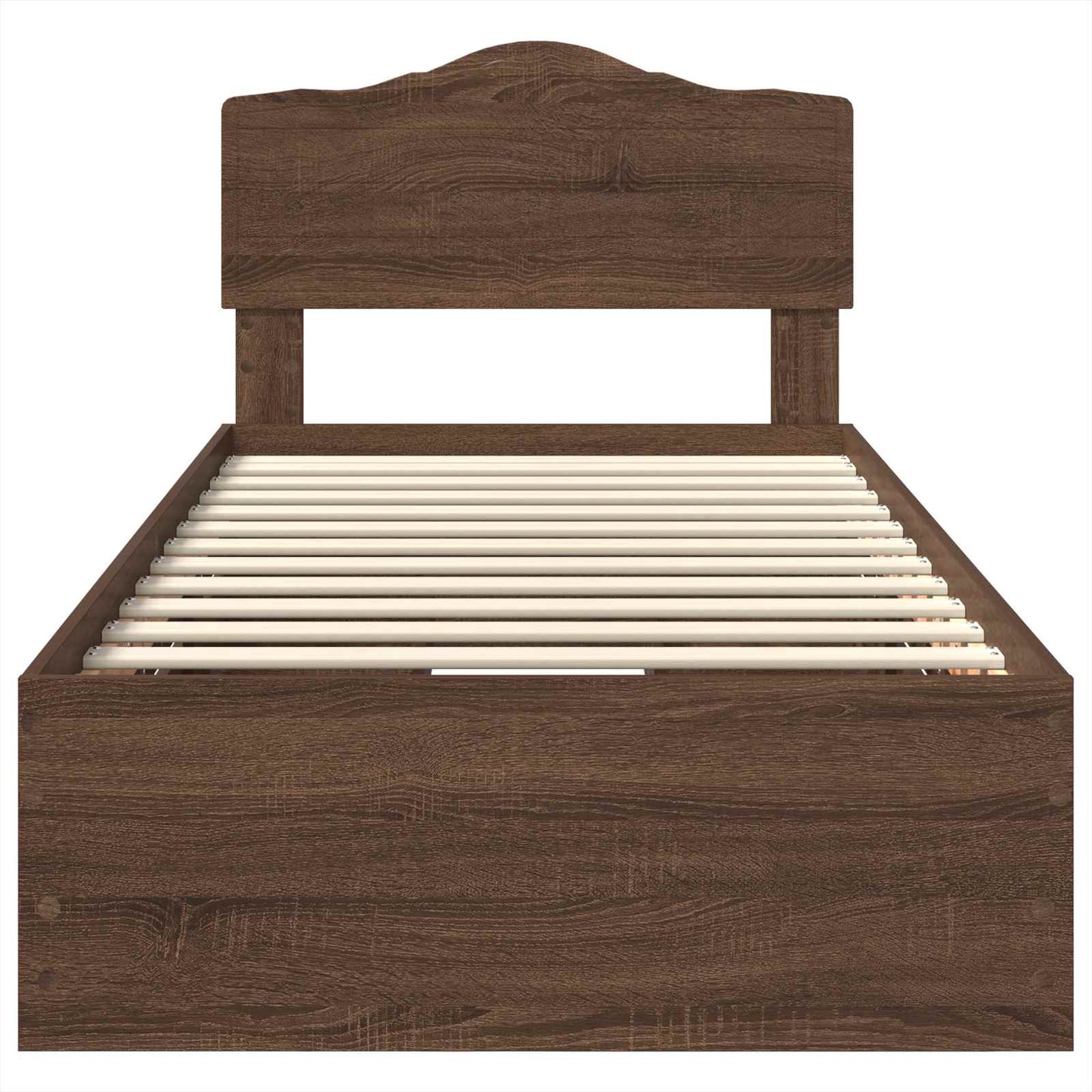 Bed Frame with Drawer Brown Oak 90 x 200 cm Engineer Wood