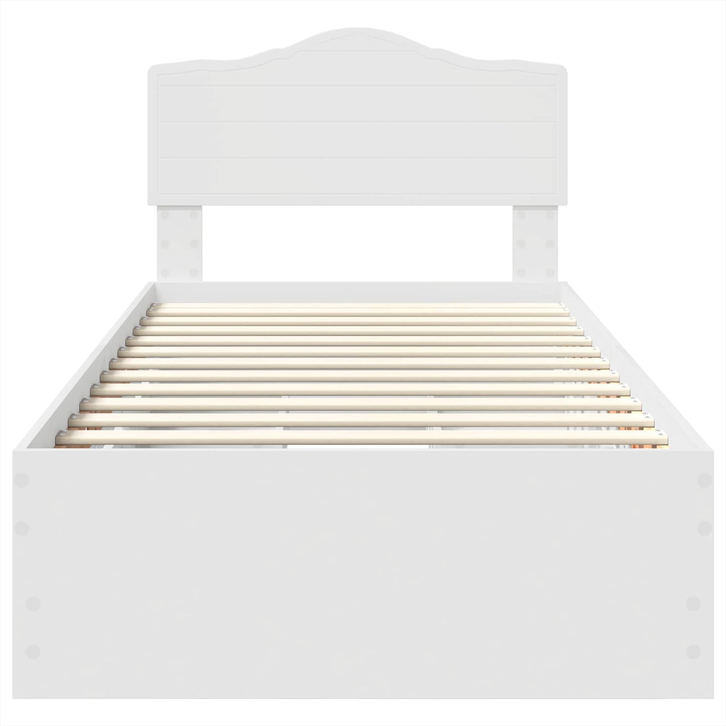 Bed Frame with Drawer White 90 x 190 cm Engineer Wood