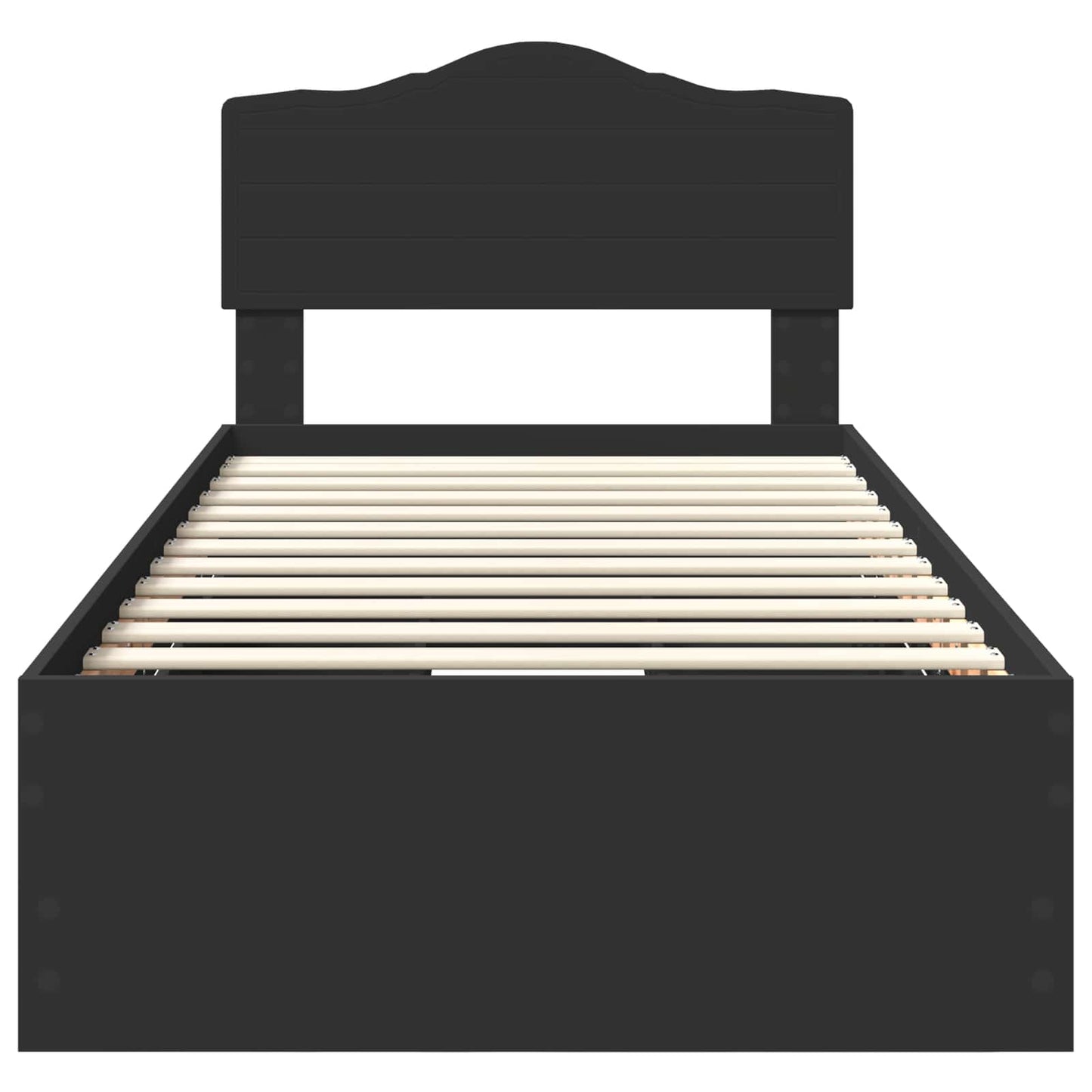 Bed Frame with Drawer Black 90 x 190 cm Engineer Wood