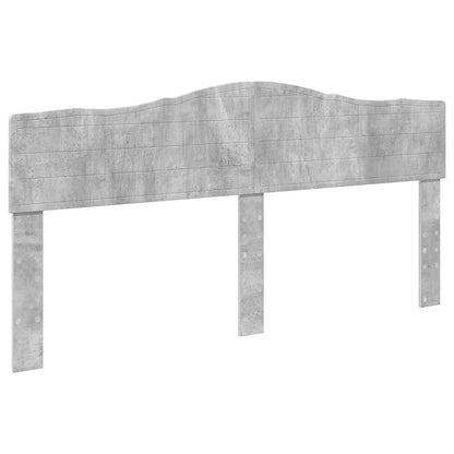 Storage Bed Concrete Grey 200 x 200 cm Engineered Wood