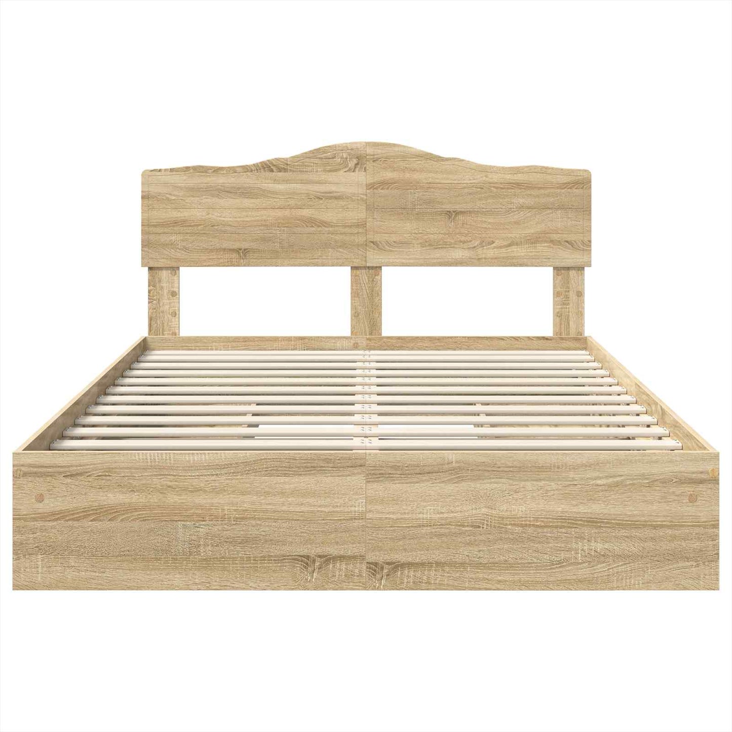 Storage Bed with Drawer Sonoma Oak 140 x 200 cm Engineered Wood