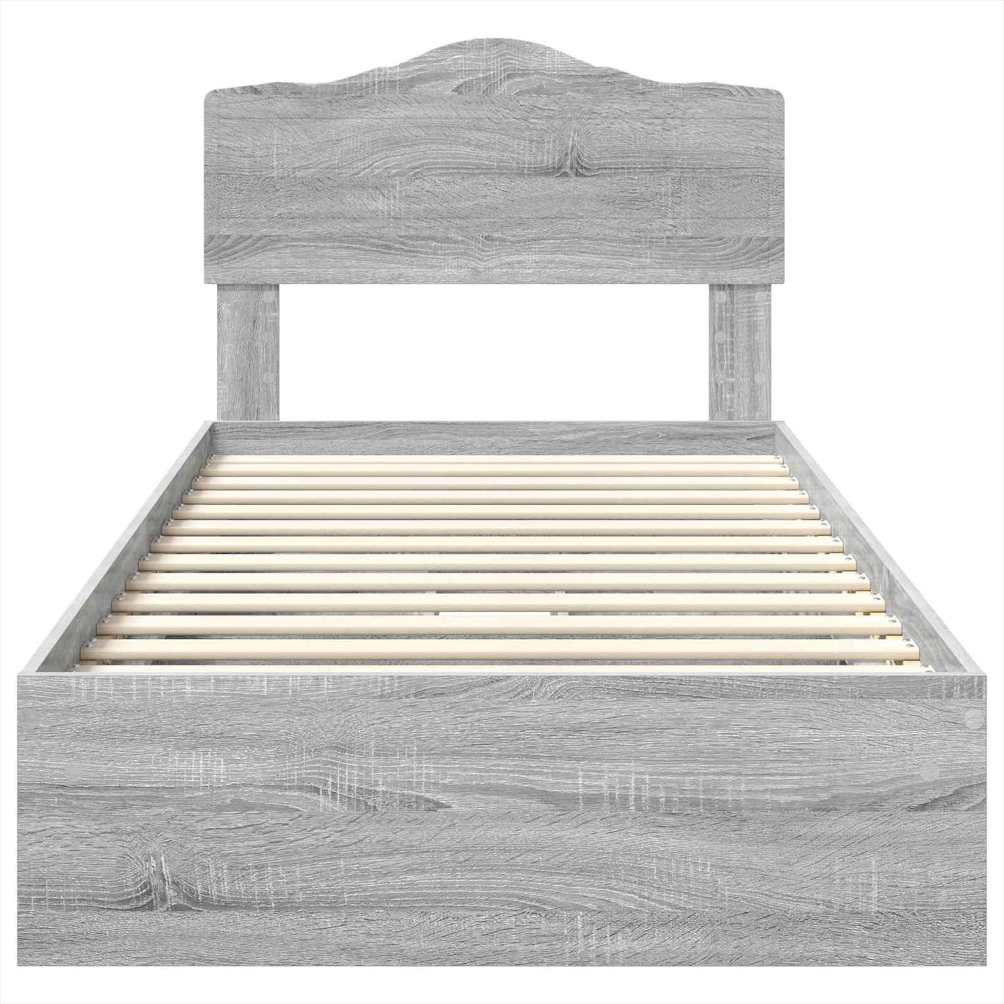Storage Bed with Drawer Grey Sonoma 90 x 190 cm Engineered Wood