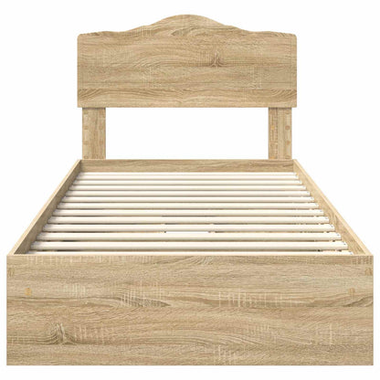 Storage Bed with Drawer Sonoma Oak 70 x 190 cm Engineered Wood