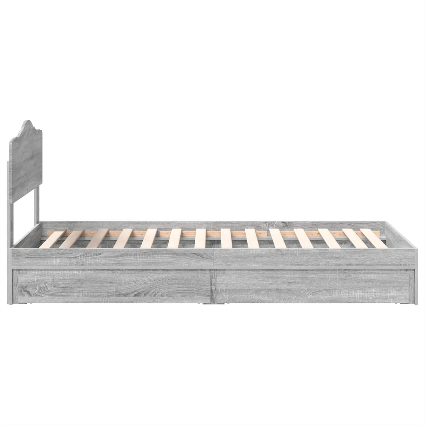 Storage Bed with Drawer Grey Sonoma 70 x 190 cm Engineered Wood