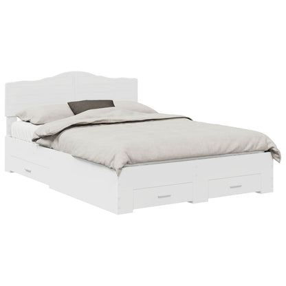 Bed Frame with Headboard White 160 x 200 cm Engineered Wood