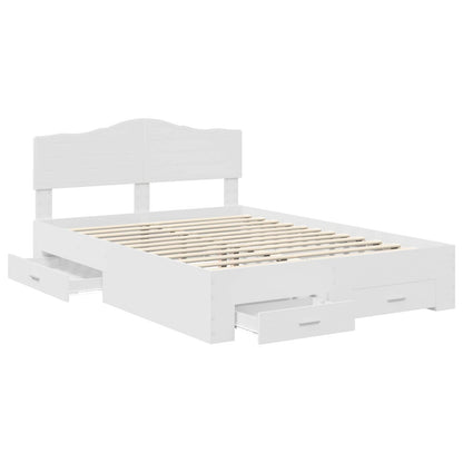 Bed Frame with Headboard White 160 x 200 cm Engineered Wood