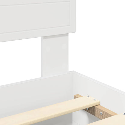 Bed Frame with Headboard White 140 x 190 cm Engineered Wood
