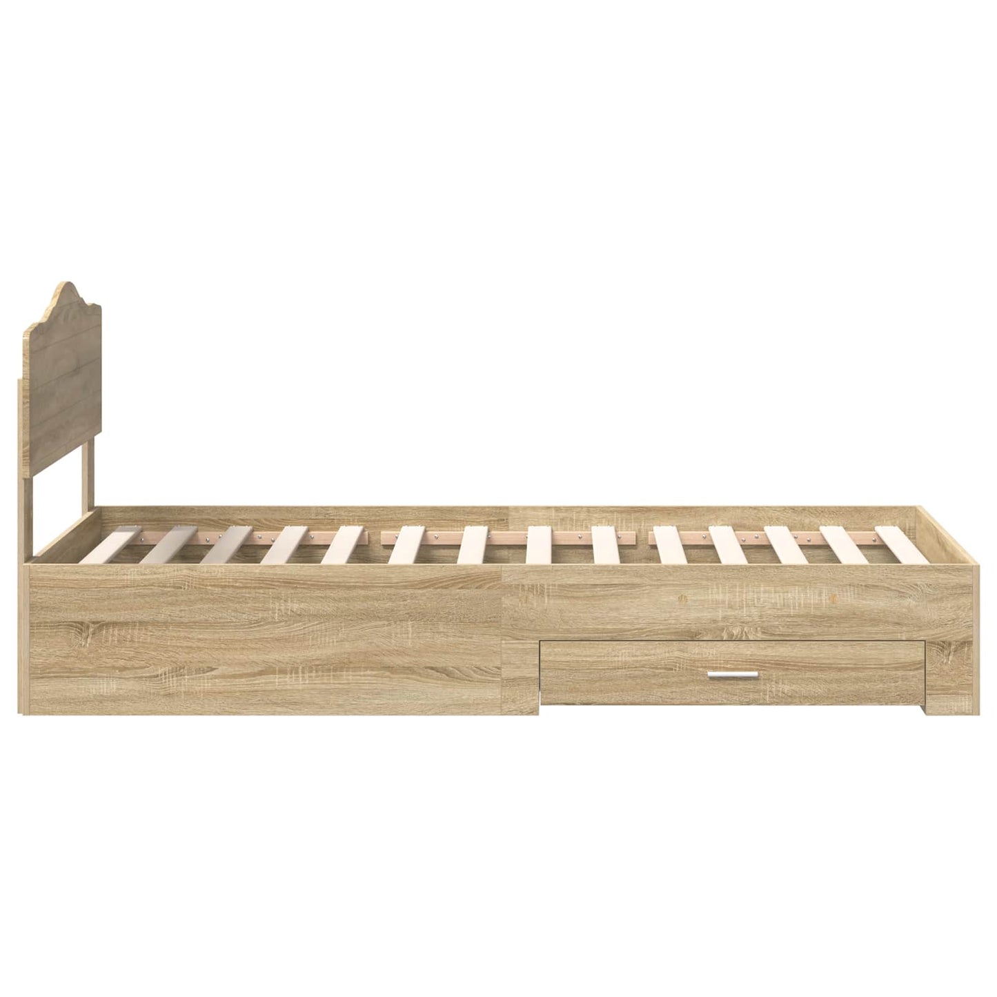 Bed Frame with Headboard Sonoma Oak 90 x 200 cm Engineered Wood