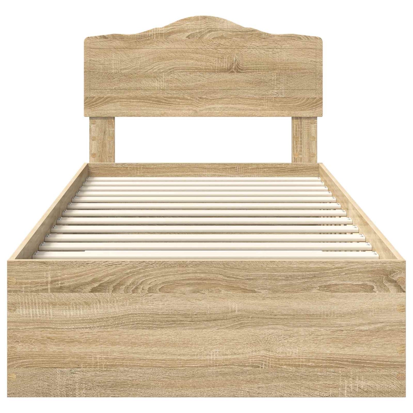 Bed Frame with Headboard Sonoma Oak 70 x 190 cm Engineered Wood