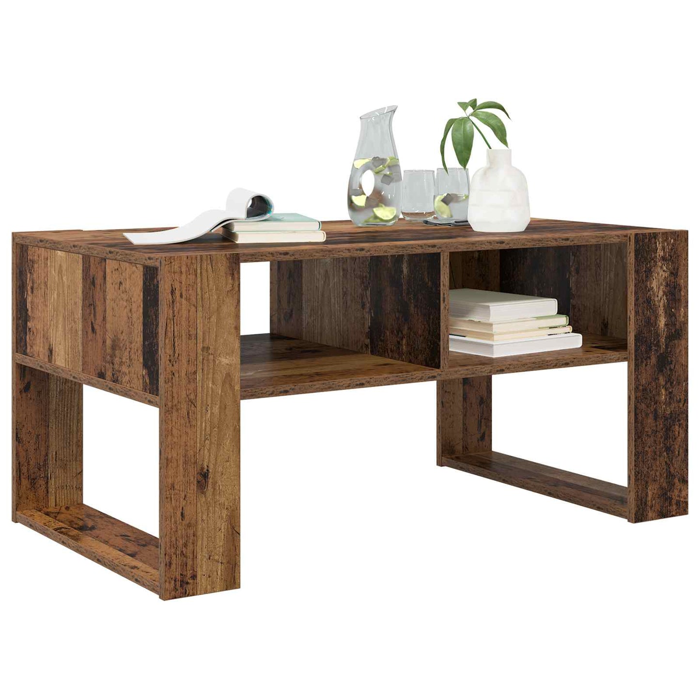 Coffee Table Old Wood 92 x 53 x 45 cm Engineered Wood