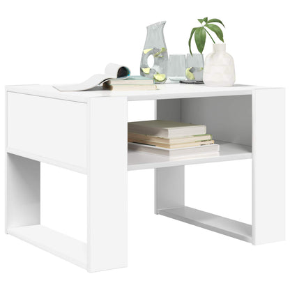Coffee Table with Storage White 66 x 53 x 45 cm Engineered Wood