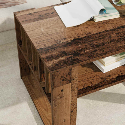 Coffee Table Old Wood 66 x 49.5 x 45 cm Engineered Wood