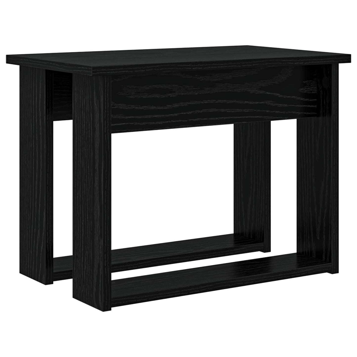 Coffee Table Set 2 pcs Black Oak Engineered Wood