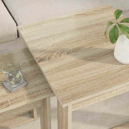Coffee Table Set 2 pcs Sonoma Oak Engineered Wood