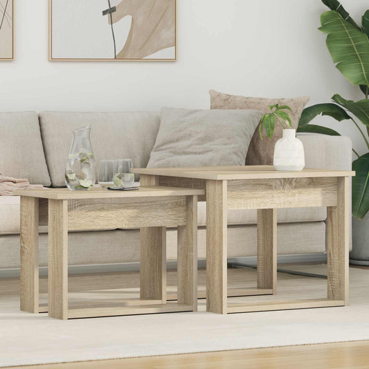 Coffee Table Set 2 pcs Sonoma Oak 50 x 52 x 42 cm