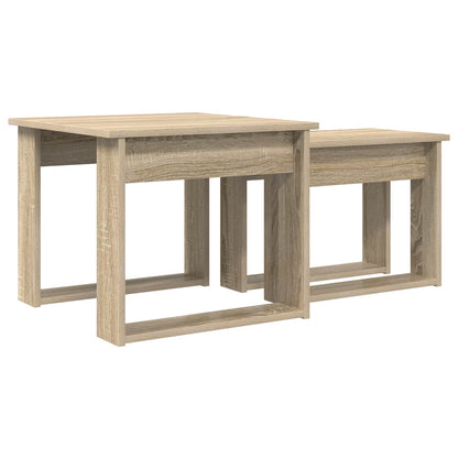 Coffee Table Set 2 pcs Sonoma Oak Engineered Wood