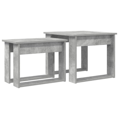 Coffee Table Set 2 pcs Concrete Grey Engineered Wood