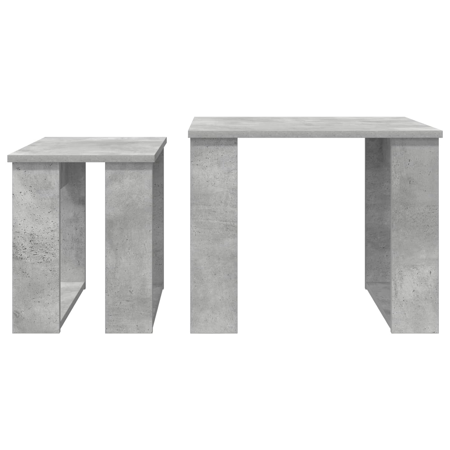 Coffee Table Set 2 pcs Concrete Grey Engineered Wood