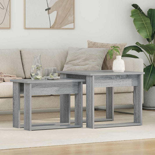 Coffee Table Set 2 pcs Grey Sonoma 50 x 52 x 42 cm