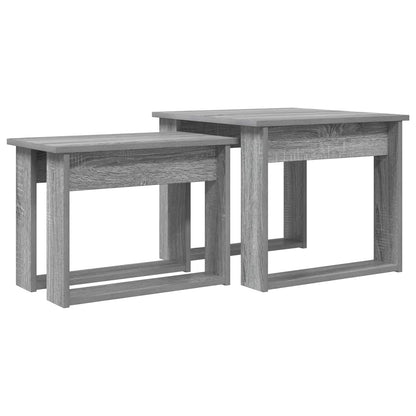 Coffee Table Set 2 pcs Grey Sonoma Engineered Wood