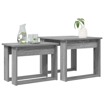 Coffee Table Set 2 pcs Grey Sonoma Engineered Wood