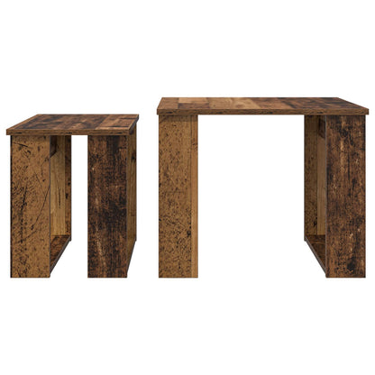 Coffee Table Set 2 pcs Old Wood Engineered Wood