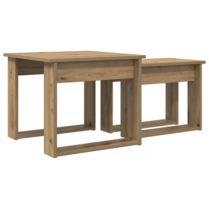 Coffee Table Set 2 pcs Artisan Oak 50 x 52 x 42 cm