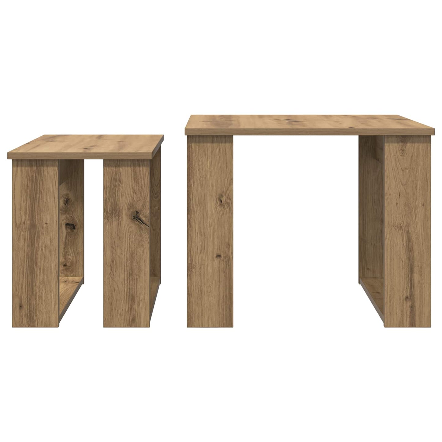 Coffee Table Set 2 pcs Artisan Oak 50 x 52 x 42 cm