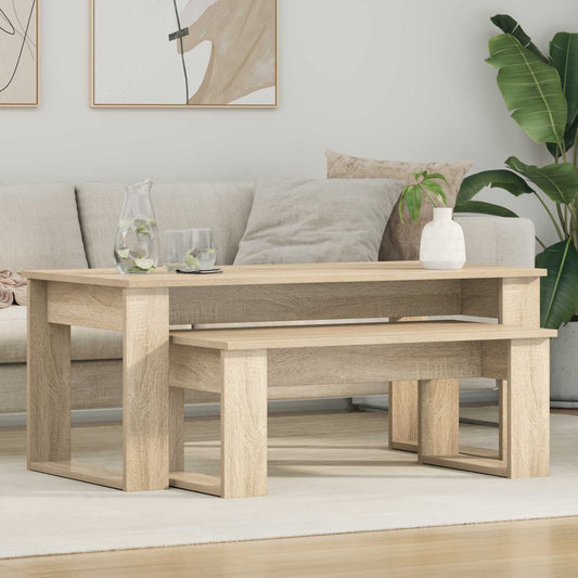Coffee Table Set 2 pcs Sonoma Oak 100 x 50 x 42 cm