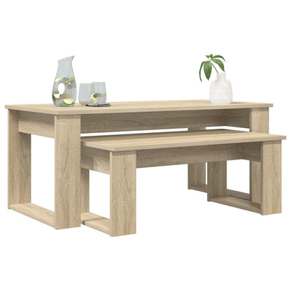 Coffee Table Set 2 pcs Sonoma Oak Engineered Wood