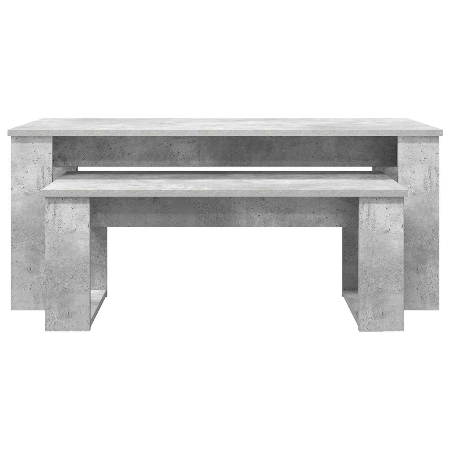 Coffee Table Set 2 pcs Concrete Grey Engineered Wood