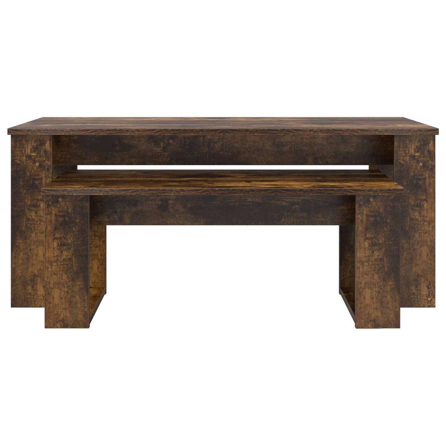 Coffee Table Set 2 pcs Smoked Oak Engineered Wood
