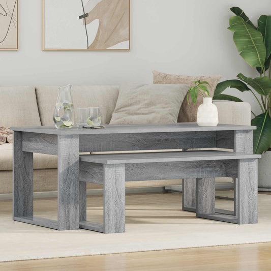 Coffee Table Set 2 pcs Grey Sonoma 100 x 50 x 42 cm