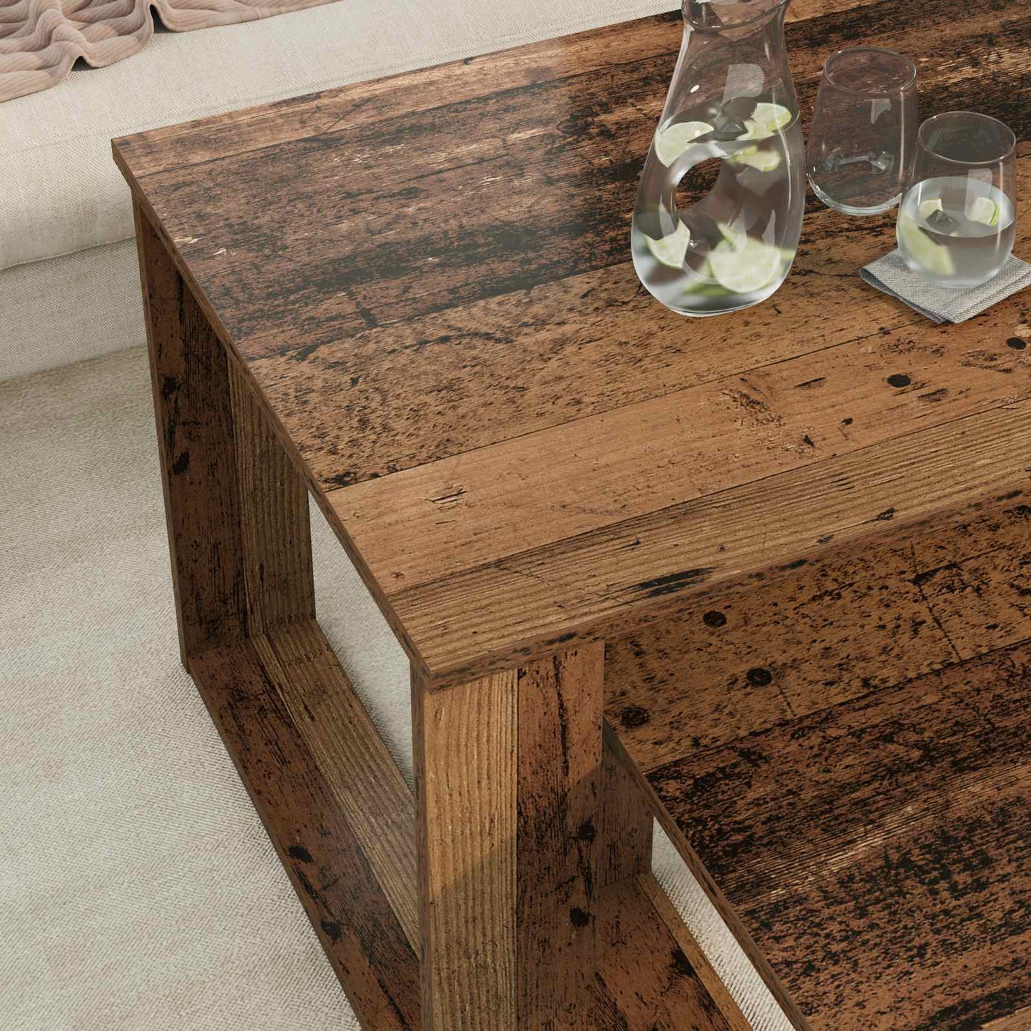 Coffee Table Set 2 pcs Old Wood Engineered Wood