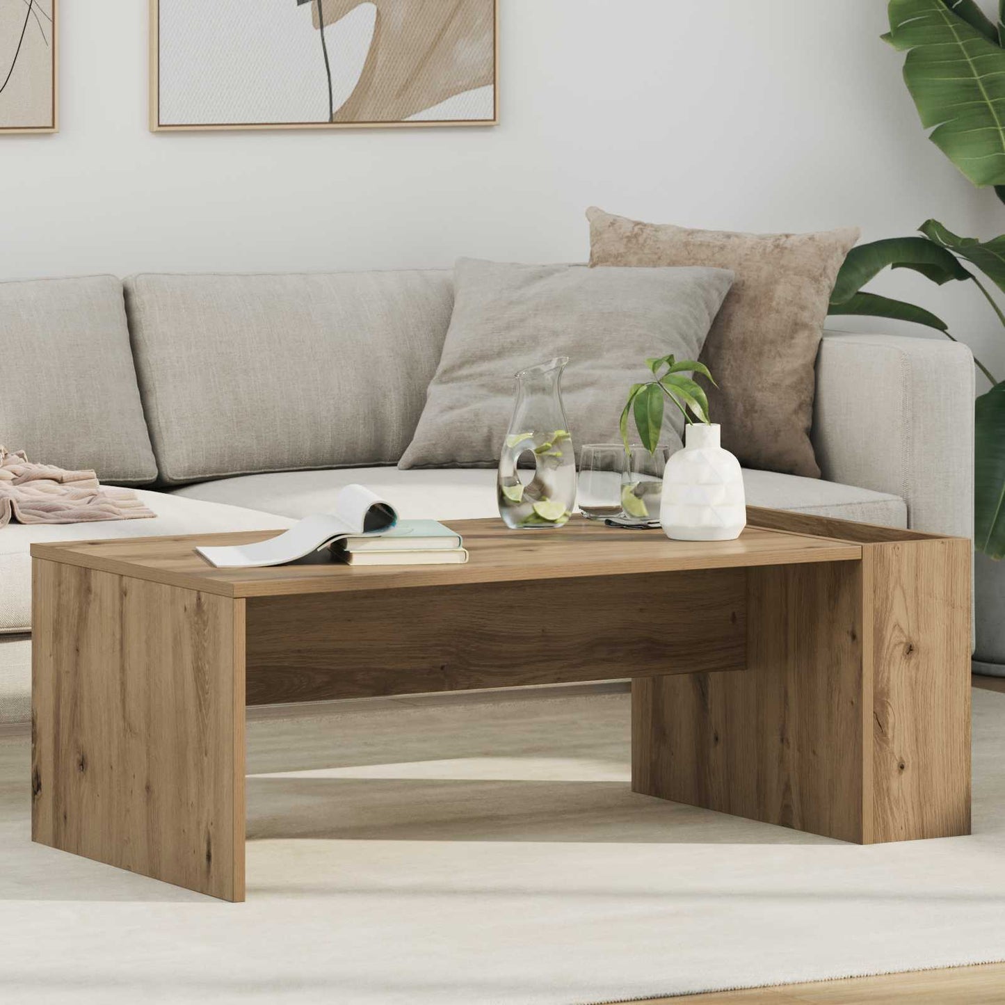 Coffee Table Artisan Oak 95 x 50 x 34 cm Engineered Wood