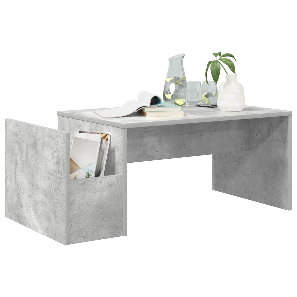 Coffee Table Concrete Grey 90 x 45 x 35 cm Engineered Wood