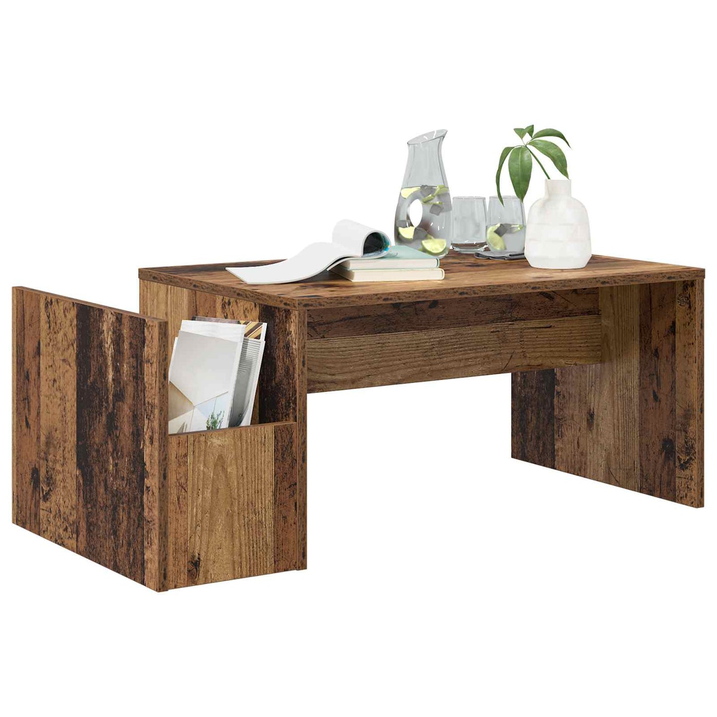Coffee Table Old Wood 90 x 45 x 35 cm Engineered Wood