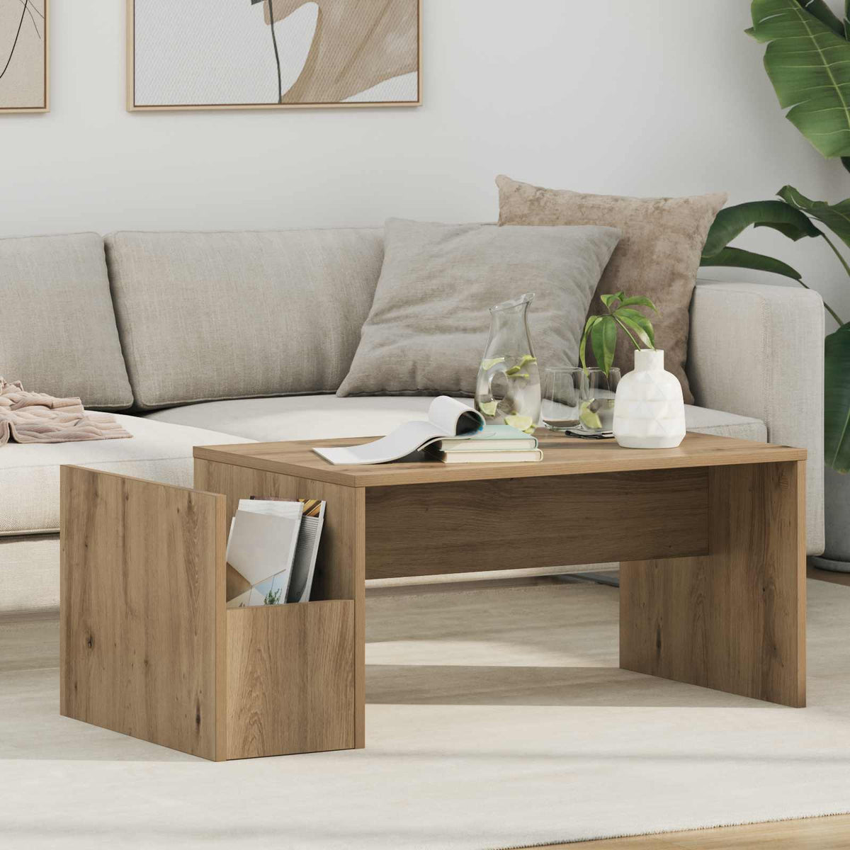 Coffee Table Artisan Oak 90 x 45 x 35 cm Engineered Wood