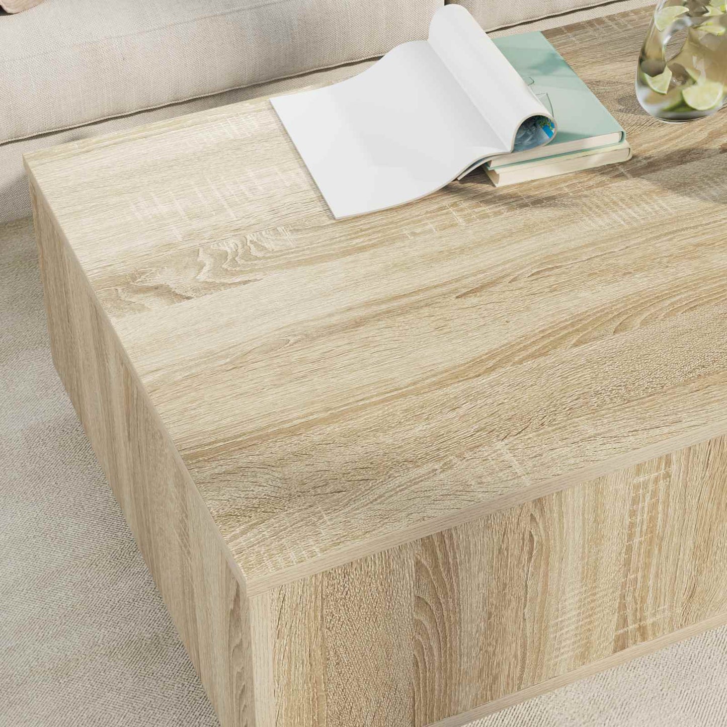 Coffee Table Sonoma Oak 95 x 55 x 31 cm Engineered Wood