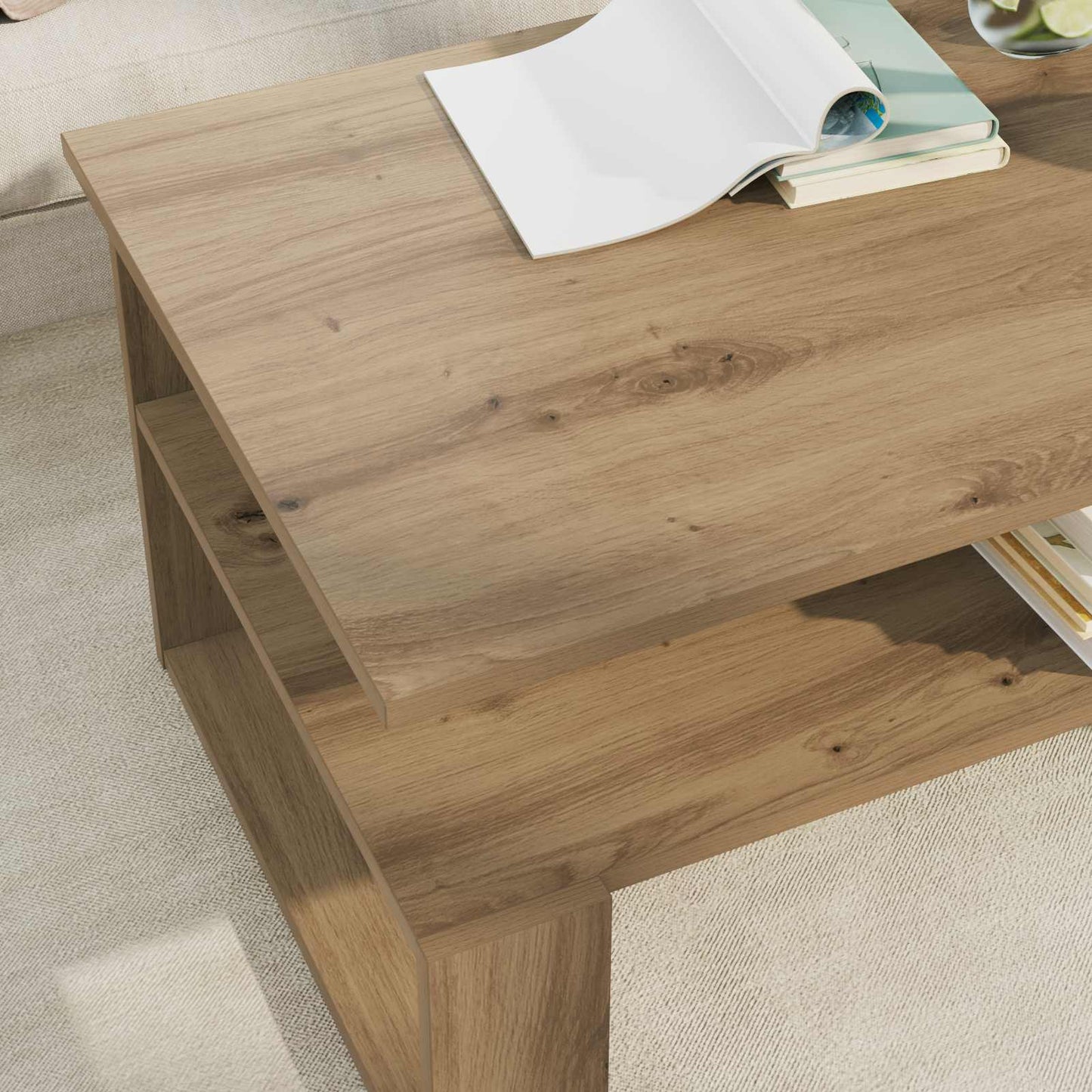 Coffee Table Artisan Oak 90 x 50 x 40 cm Engineered Wood